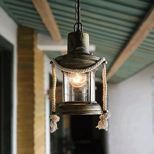 Lampe pour couloir sombre avec suspension en fer nostalgique rétro