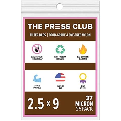 The Press Club 37 Micron 2.5" x 9" Premium Nylon Tea Filter Bags 25 Pack Cover
