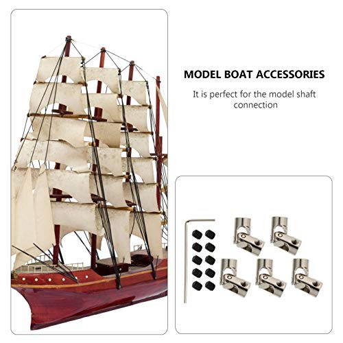 VILLCASE 5Pcs Junta Universal Acoplamento Conector de Motor de Acoplamento de Eixo de Metal para Bar