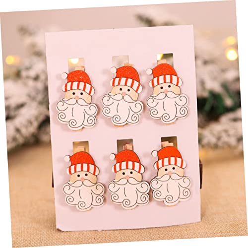 HOMSFOU 12 Pçs Clipe De Madeira De Natal Decoração Da Natividade Decoração Woodsy Decoração Para Cas