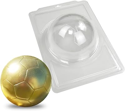 TUKE PET Chocolate Mould Professional Polycarbonate Candy Mold for Chocolate, Candy, Baking Durable, Flexible, Non-stick, Dishwasher Safe (BPA Free) (A_ Football)