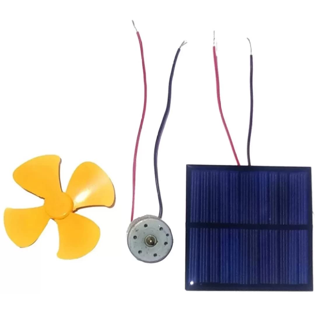 77Q® Project Hub Solar Energy Kit - DC Motor Fan Blade Connectors for DIY Model - Multicolour Panel