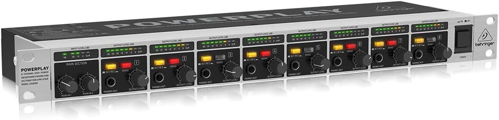 Behringer Power Amplifier Silver & Black HA8000V2