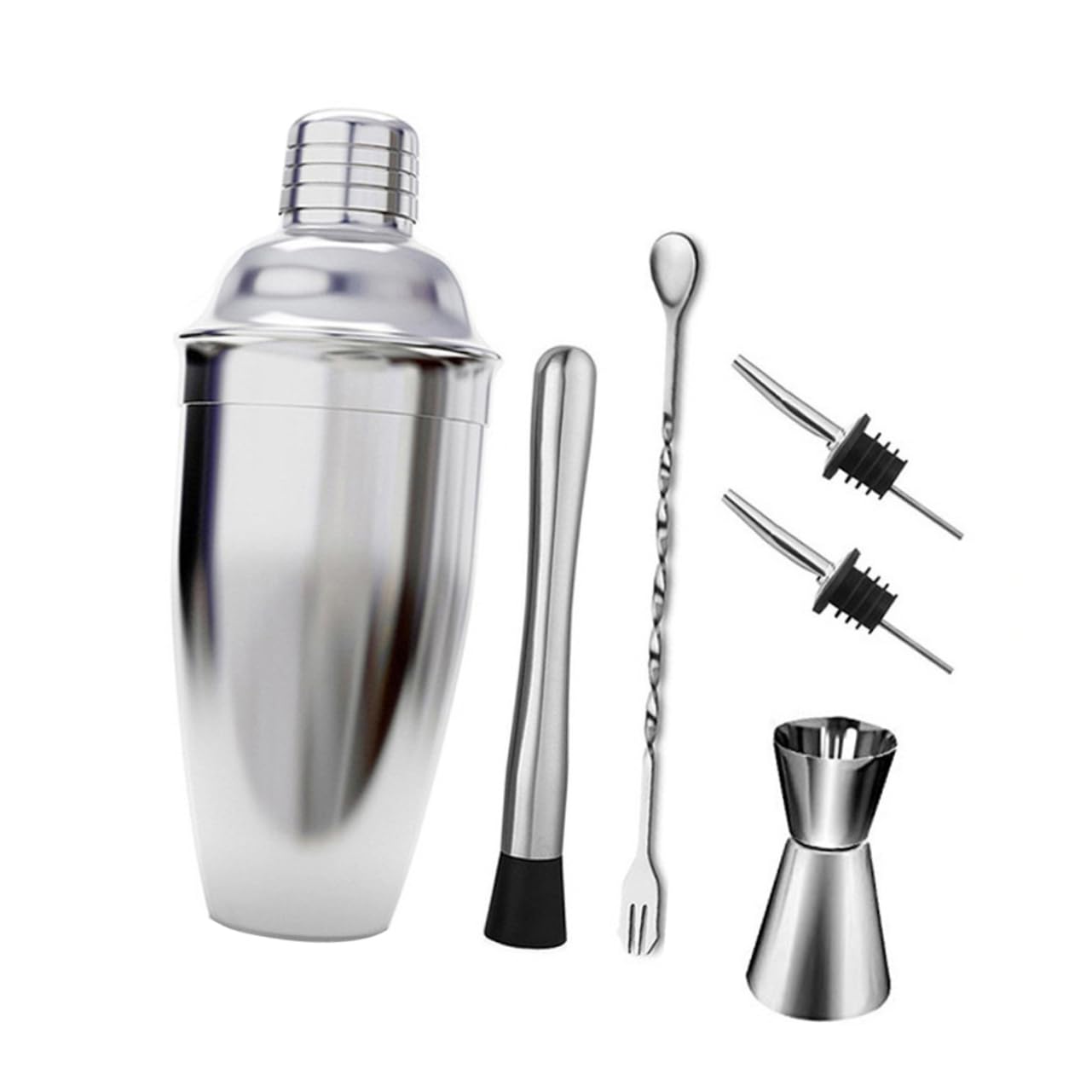 COLLBATH 6pc Cocktail Stand Mixer Bar Werkzeuge Edelstahl Bar Wein Shaker