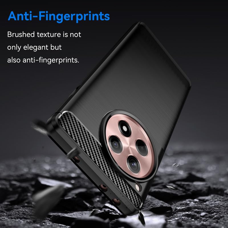 Image of Hybrid Carbon Fiber Back Case for OnePlus 12R (Black)