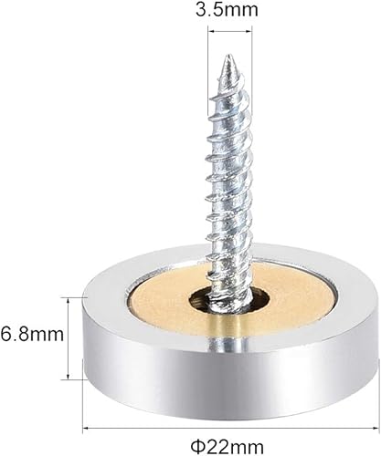 Miniatura 31 de uxcell Tornillos de espejo decorativos tapa tapa clavos acero inoxidable pulido 0.787 in 8pcs Tono plata,Oro,https:/ www.Yaxa/dp/undefined