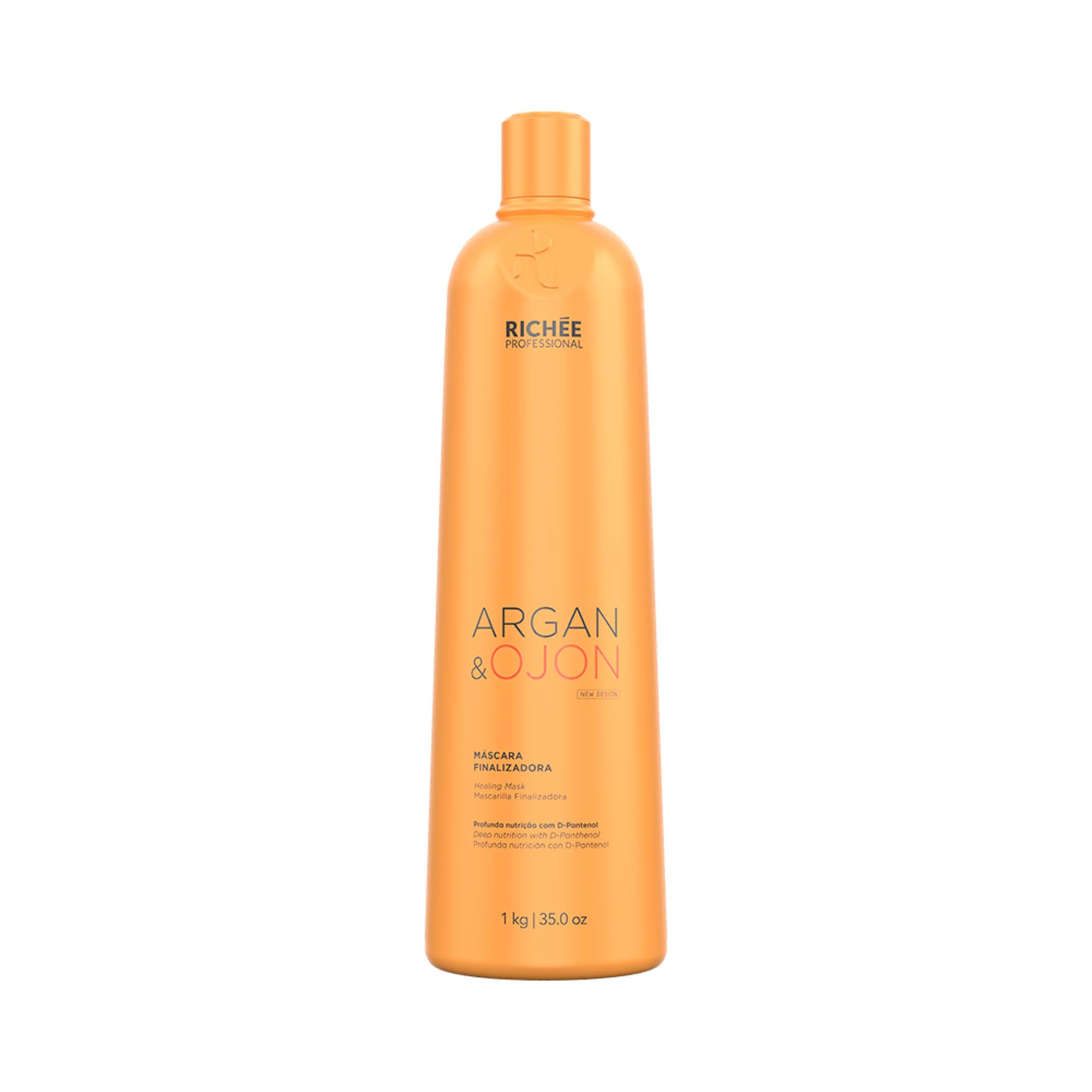 Richee Professional | Set de cuidado capilar de Argan & Ojon | Tratamiento profesional | 3 piezas: champú de 1000 ml, acondicionador Beauty Control de 1000 ml y mascarilla de 1000 g