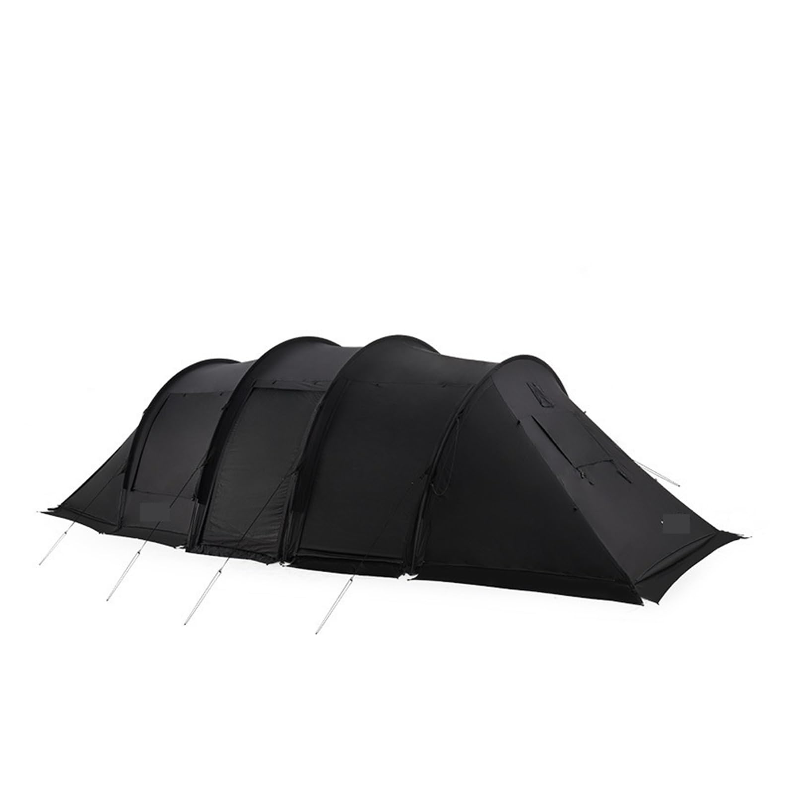 DUOCAIcamping tent Four-Pole Tunnel Tent Large Lobby Multi-person Camping Tent Outdoor Two-room One-hall Tent