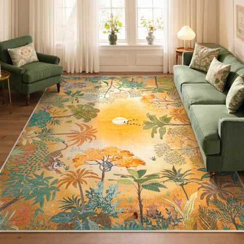 Lahome Jovence Fall Jungle 5x7 Autumn Rug for Living Room