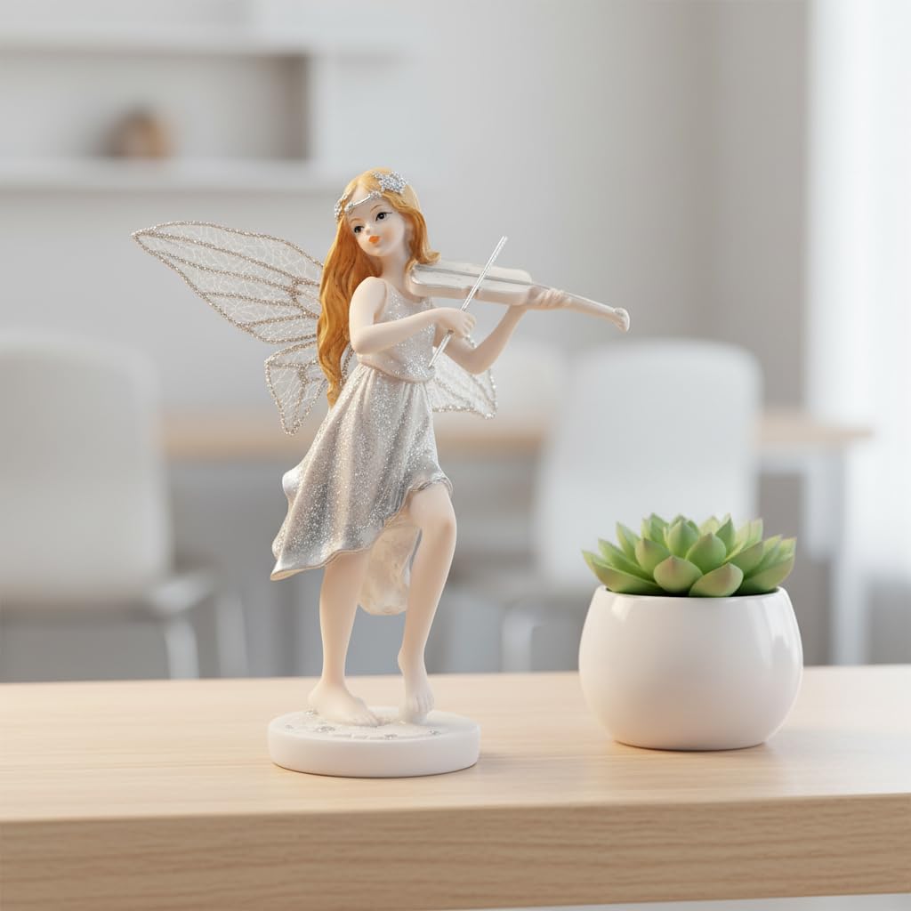Comfy Hour Butterfly Fairy Playing Violin Figurine, Collectible for Home Decoration, Fairyland Collection - Image 3