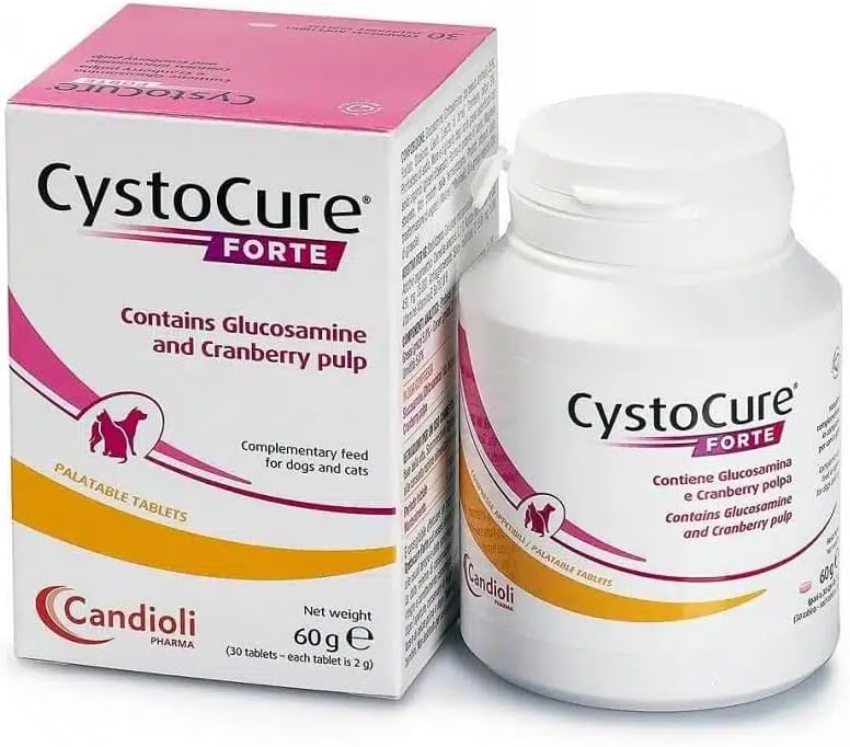 CystoCure FORTE I Complementary Feed & Urinary Tract Supplement for various breeds and sizes of Dogs & Cats - Pack of 30 Tablets