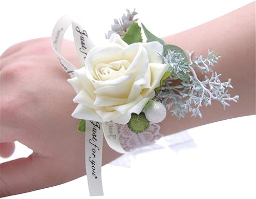 Miniatura 3 de MOJUN Ramillete de flores para boda, para novia, para dama de honor, para planificar, para boda, ramillete de mano, paquete de 4