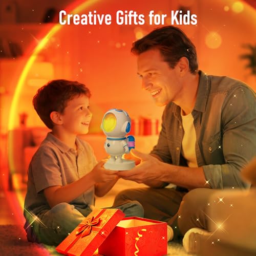 XEBKOR Astronaut Sunset Lamp Projector – 720° Rotating RGB with App & Music Sync — view 7