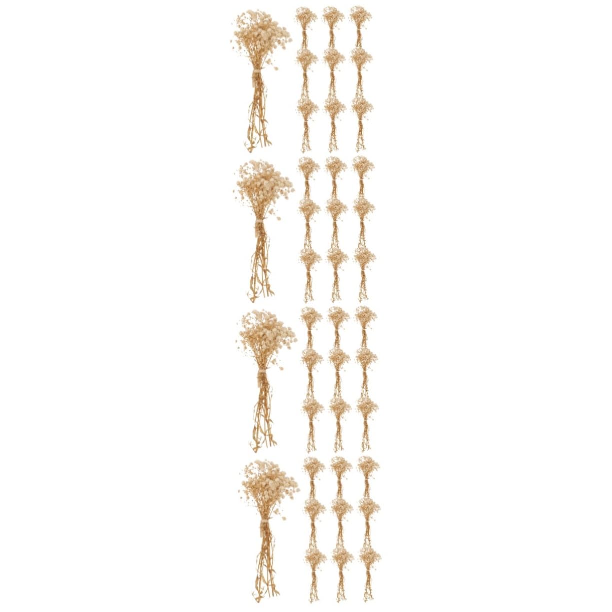 VILLCASE 4stücke Trockenblumenstrauß Bundles Getrocknete Schleierkraut Blumen Für Hochzeitsdekoration Und Wohnaccessoires Für Vasen Und Kreative Bastelprojekte