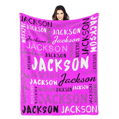 Personalized Name Blanket Customized Baby Blankets for Girls Boys Adults Monogrammed Blankets and Throws Christmas Birthday Mothers Fathers Valentines Day Gift