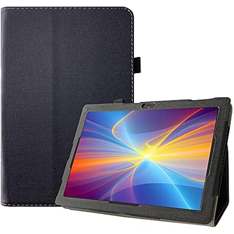 (MB1001 Tablet Case) Transwon Cover for MB1001 10.1 Inch Android Tablet/Moderness Mouikei AEEZO Smart Life Within Reach MB1001 Tablet/JUNINKE COLORROOM Aiprotablet K10 Tablet/ KT1006 Tablet - Black Cover