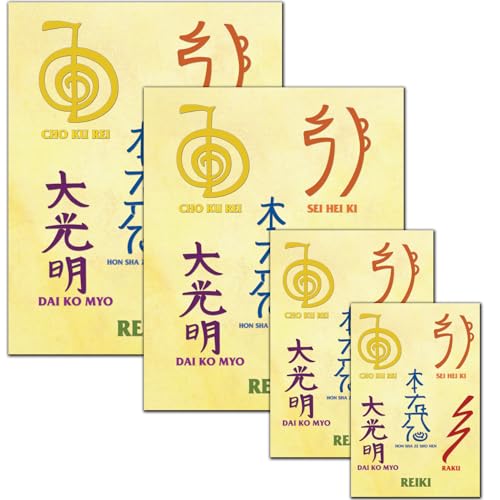 Reiki Symbols Chart Wall Art - Meditation Decoration - 8.5x11,