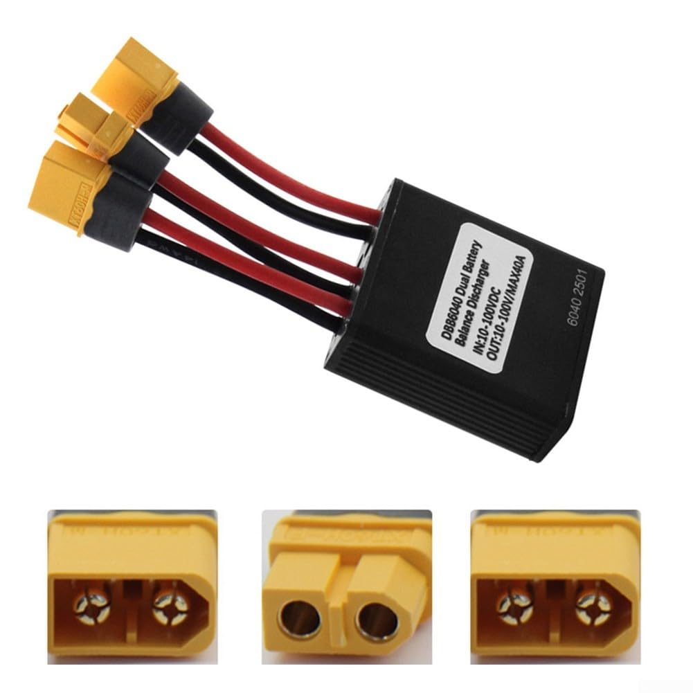 Besttoolifes Ebike - Modulo parallelo a doppia batteria, 40 A, intervallo di tensione 10-100 V, per estensore di gamma di biciclette elettriche con interfaccia XT60H, convertitore di scarica ad alta