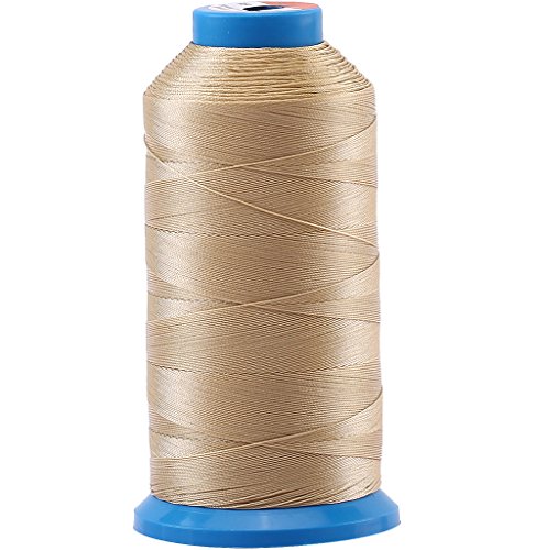 Selric [1500 Yards/Coated/No Unravel /22 Colors Available] Heavy Duty Bonded Nylon Threads #69 T70 Size 210D/3 for Upholstery, Leather and Other Heavy Fabric (Khaki)