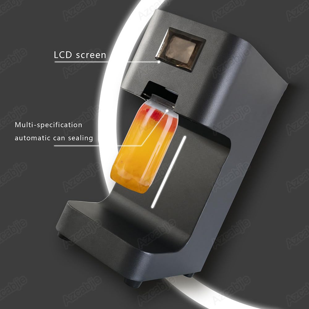 Scelleuse Automatique Commerciale pour Canettes, pour Canettes De Soda, Hauteur De Scellage 20 Cm, Diamètre De Scellage 5 Cm, pour Canettes en Aluminium Et en Plastique, Noire