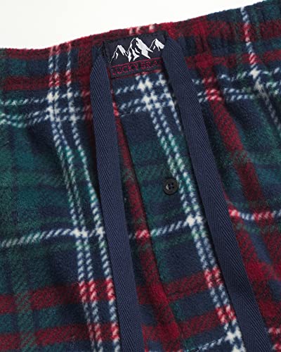 Lucky Brand Men's Navy Plaid Fleece Pajama Pants - Ultra Soft, Breathable, Lounge & Sleep Pants, Size Large3