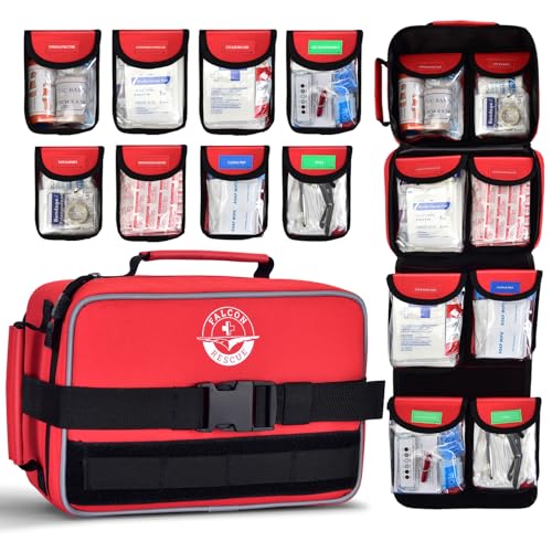 418-Piece First Aid Kit, All-in-One Waterproof Survival Kit for H...