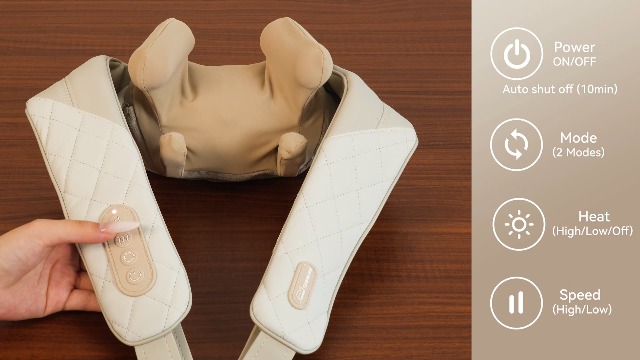 Amazon.com: Snailax Cordless Neck Massager with Heat, Kneading