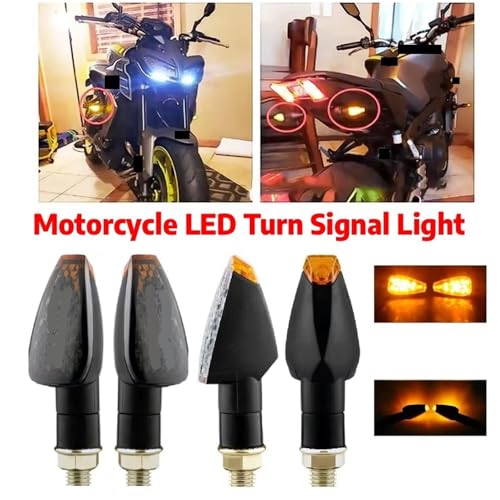 Luz de señal giro para motocicleta ideal para viajes nocturnos e intermitente ámbar 12V 2