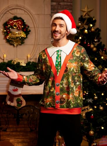Arvilhill Men's Ugly Christmas Funny Graphic Long Sleeve Unisex Sweatshirt (S-3XL) - Image 5