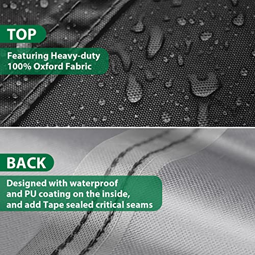 Essort Patio Furniture Covers, Extra Large Outdoor Furniture Set Covers 124"X63"X29" Waterproof, Rain Snow Dust Wind-Proof, Anti-Uv, Fits For 10-12 Seats #TOP2