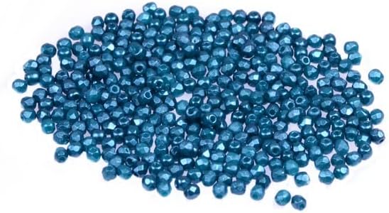 120pcs Fire Polished Faceted Beads Round 2 mm, Chalk White 25027 (3000-25027), Bohemia Crystal Glass, Czechia 15119001