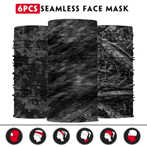 Image of Neck Gaiter for Men Women Headwear Bandana Head Wrap Face Scarf Mask Cover Warmer Balaclava-Seamless & Versatile