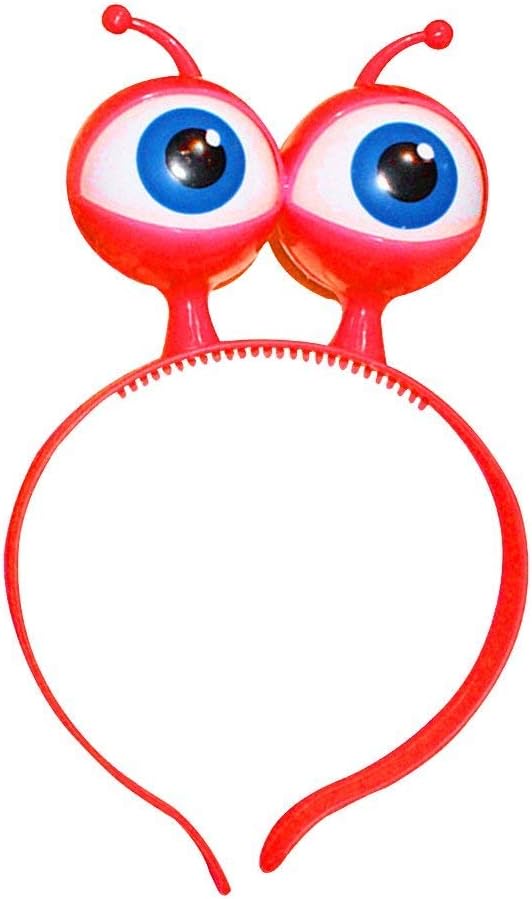 BinaryABC Flash Eyeball Headband, Halloween Headband, Party Decorations (Red)