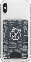 Vista 4 de PopSockets Billetera para teléfono con soporte expansible, tarjetero para teléfono, StarWars - Millennium halcon