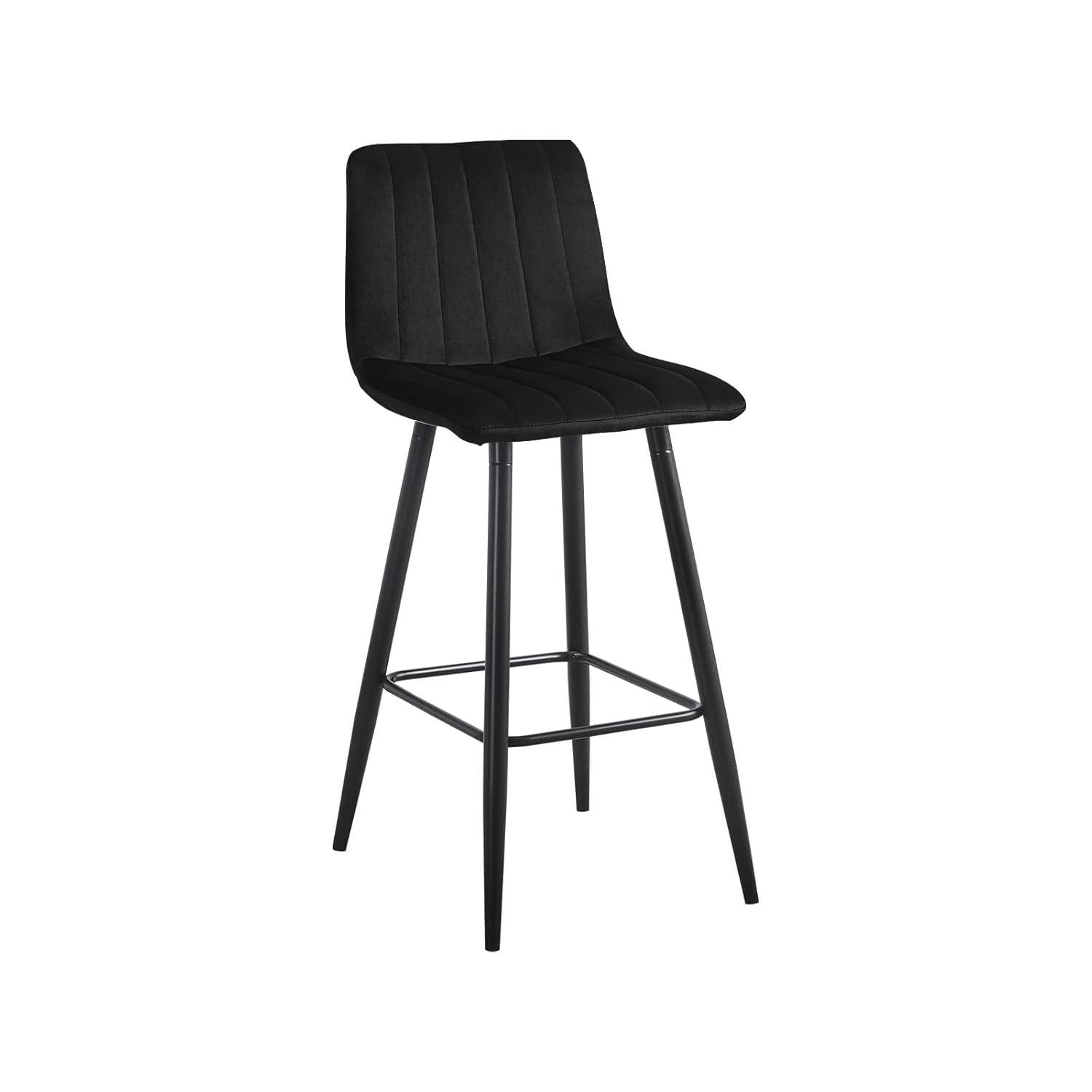 OFCASA Set of 2 Bar Stools Velvet Upholstered Kitchen Bar Stools with