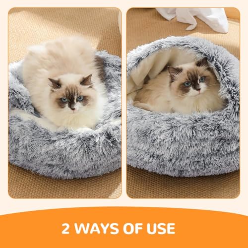 Lit pour chat marron portable pour apaiser l'anxiété du jeune chaton - 3