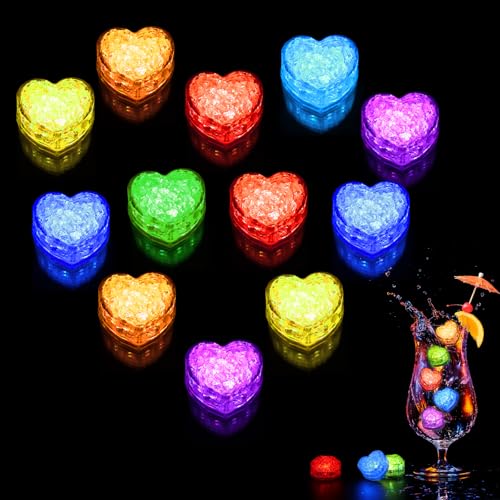 Cubos de hielo LED con luz, pack de 12 unidades miniatura 1