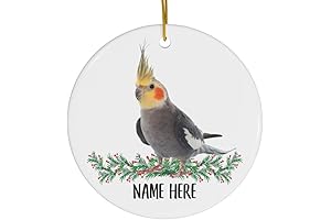 Personalized Cockatiel Adorned Christmas Tree Ornaments 2024
