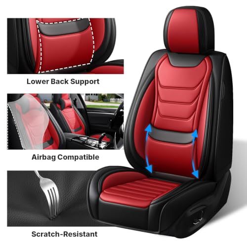 Image of for GMC Terrain 2010-2025 Seat Covers 5P (Black /Red)