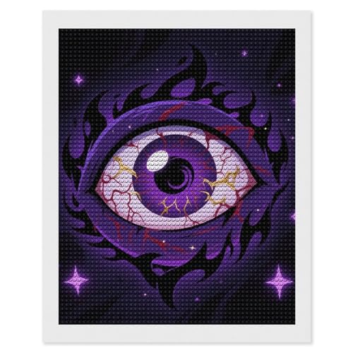 Art diamant mauvais œil 5D : kit complet broderie diamant adulte pour déco murale