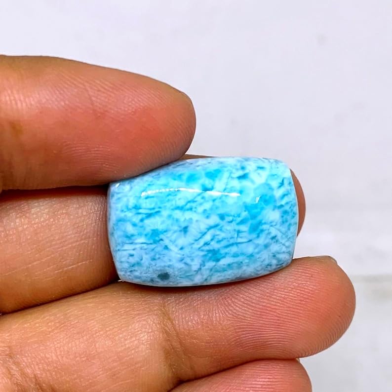 Larimar naturel véritable sans défaut de taille cabochon rectangulaire 24mm DIY - 4