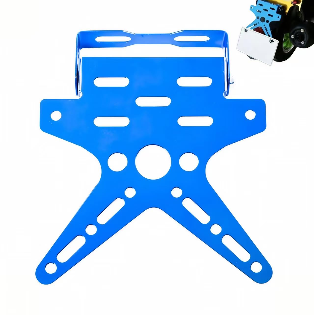 WENINETIES Motorcycle License Plate Holder for Honda CB750 HORNET Tail Tidy Bracket Eliminator Fender Registration Mount Adjustable Sturdy,Blue