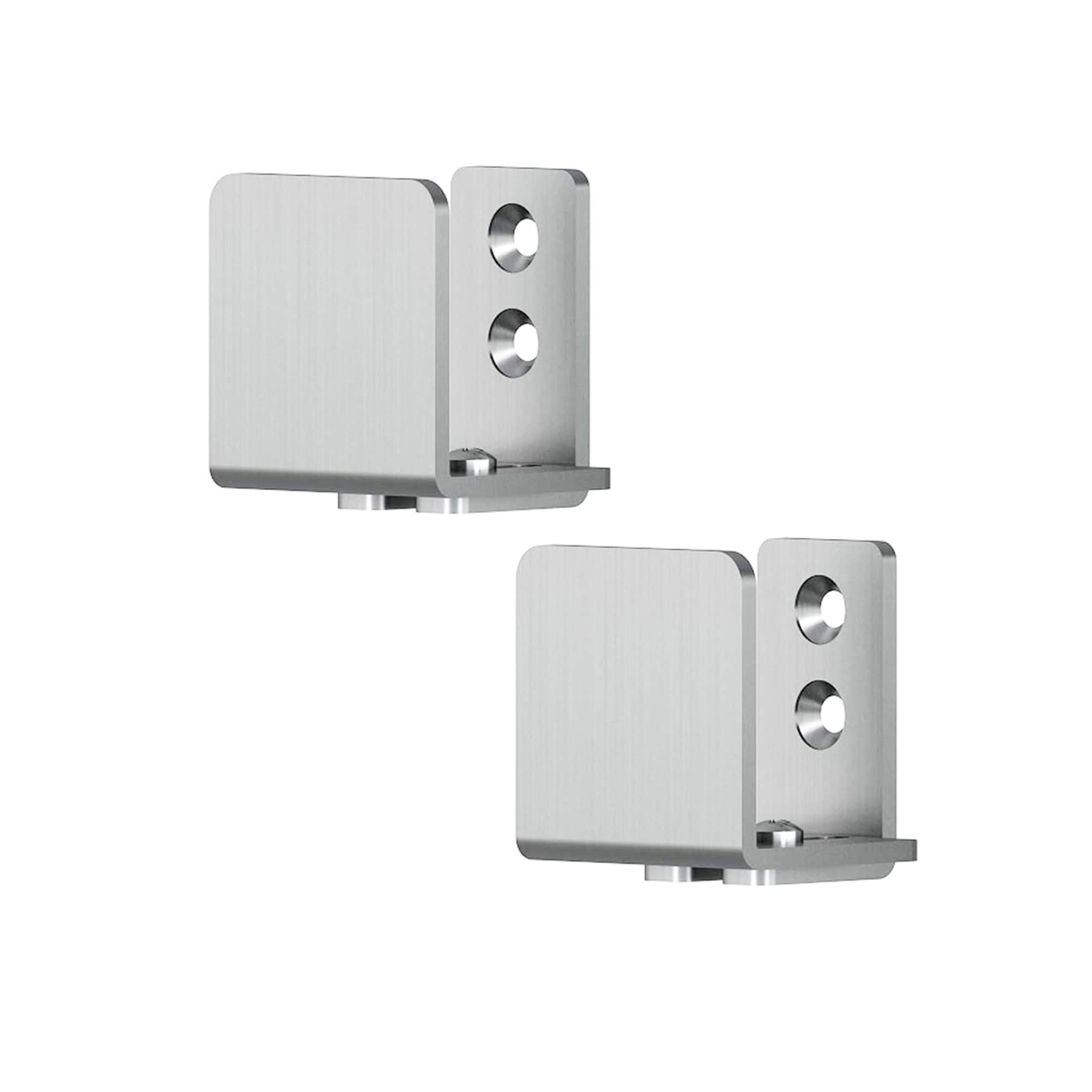 Stainless Steel Floor Guide Wall Mount Sliding Barn Door Hardware Up to 1-3/4"W 1-7/8"H Set of 2