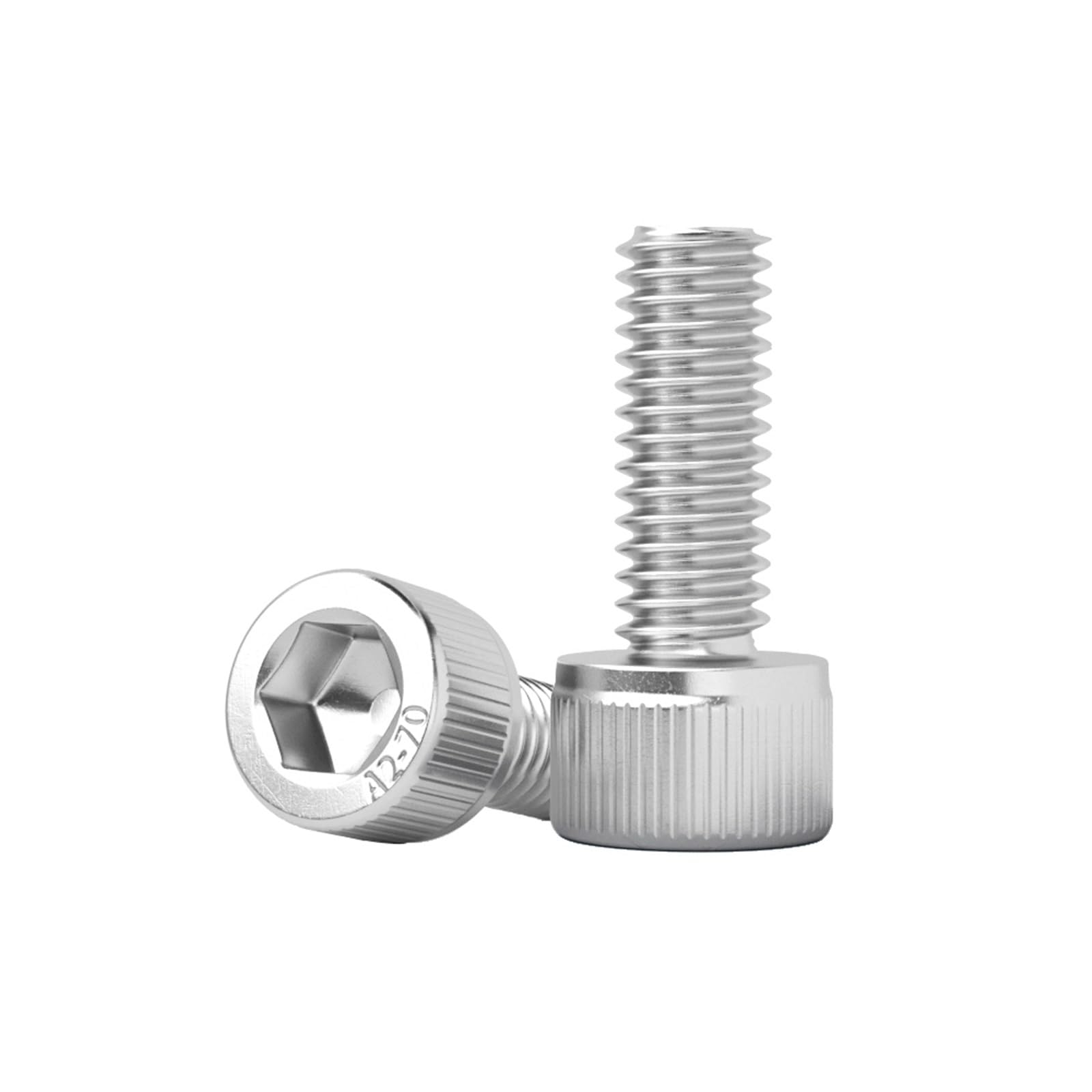 Dübel 10mm M2 .5 M3 M4 M5 M6 304 Edelstahl Innensechskantschrauben Sechskant A2 Inbusschrauben Schraube mit metrischem Gewinde(DIN912,50MM_M2 (50PCS))