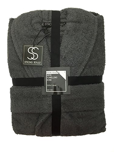 Albornoz de algodón 100% Strong Souls para hombre con cinturón ajustable 4