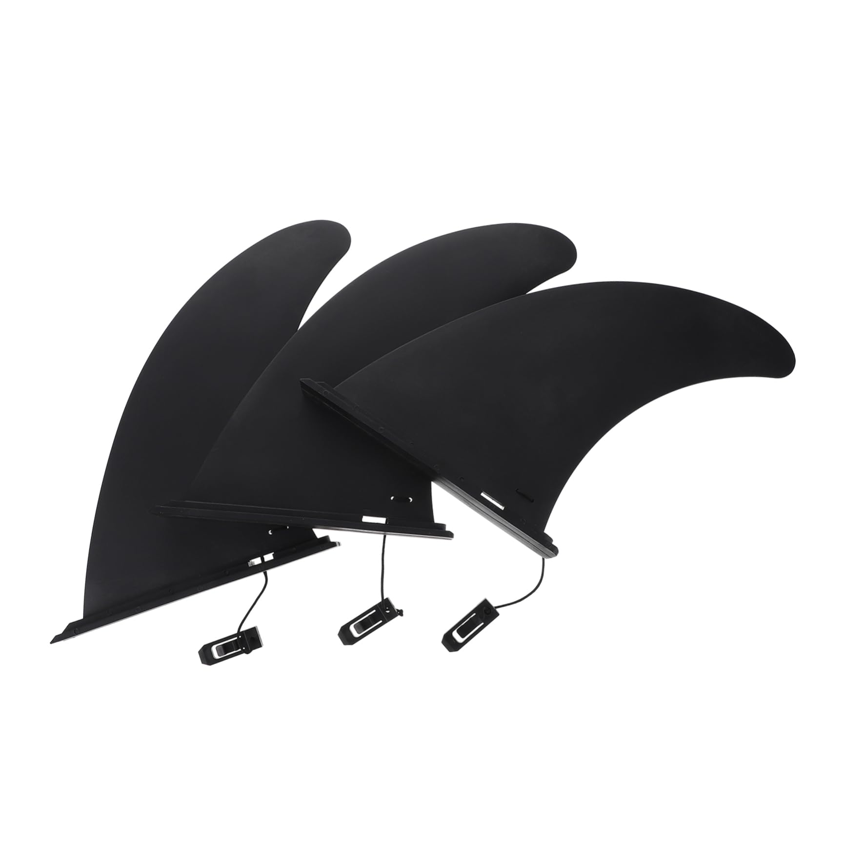 VANZACK Aileron de Surf à Clip en Nylon Noir, Lot de 3 pour Planche | Design Clipser Renforcé, Pivot Facile et Maintien Stable, pour Serrés Longboard