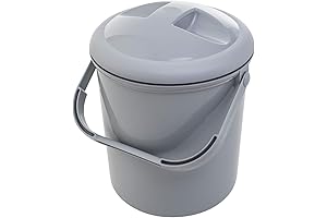 Bella Bambina’s 10L, 0+ Months Stone-Grey Nappy Pail (20021 0286)