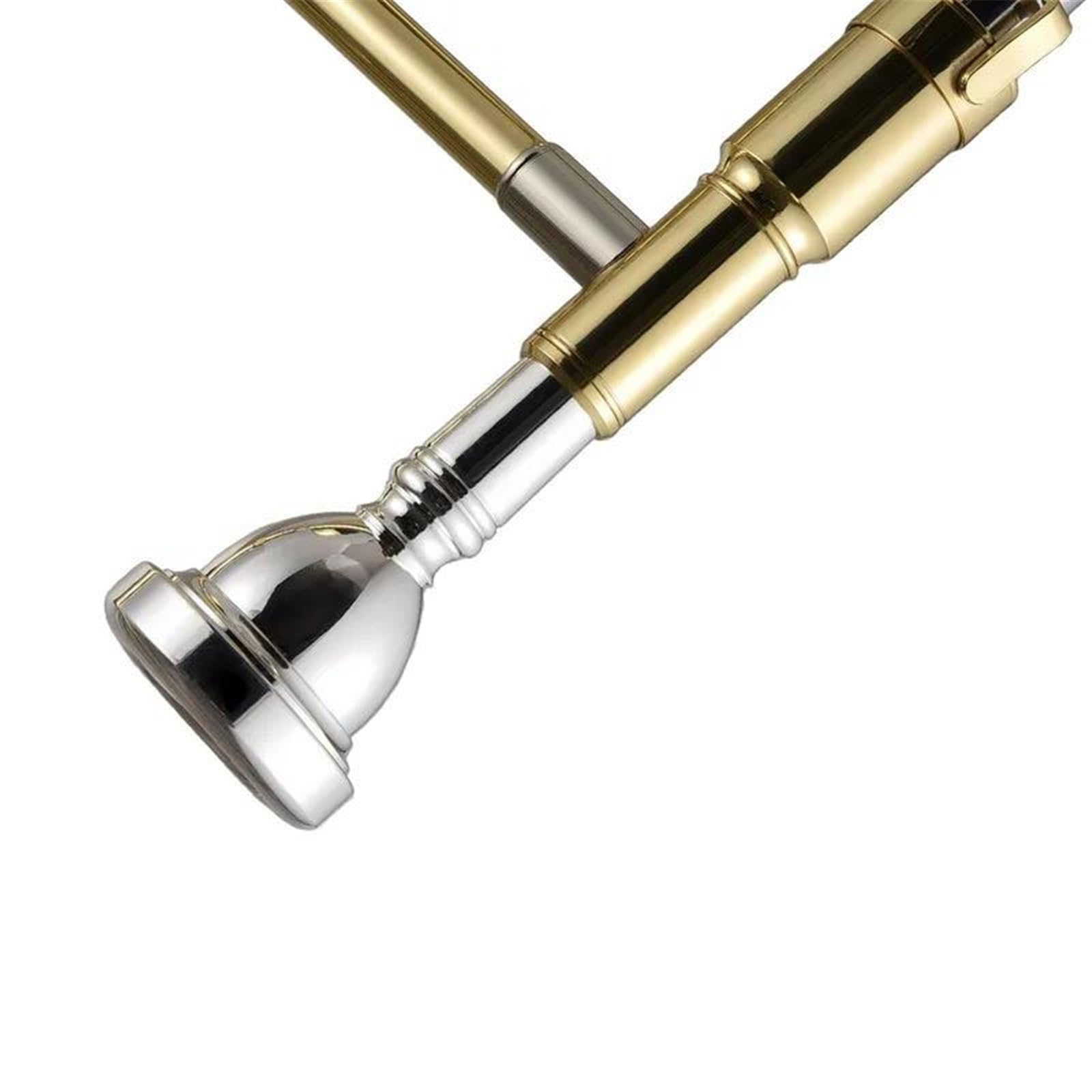 Instrument puzonowy Puzon tenorowy Bb dla początkujących mosiężny suwak z ustnikiem futerał
