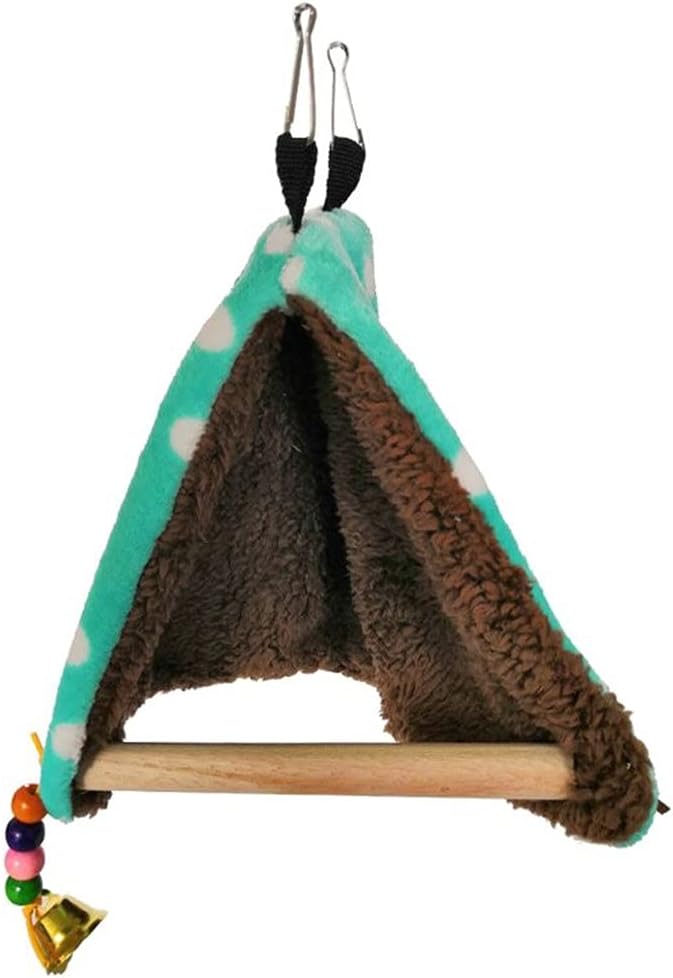 Warm Bird Nest Bed Hammock House Perch for Parrot Parakeet Finch Canary Cage Toy(D)