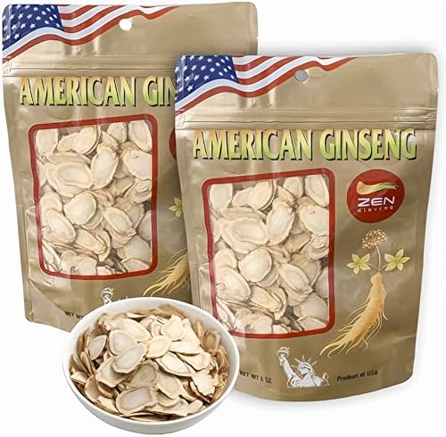 Zen Ginseng American Wisconsin Ginseng Slices 4 Oz 2 Bags